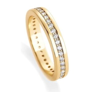18K Gold Plated Stacking Tiny Cubic Zirconia Dimond Band Eternity Ring